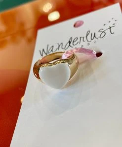 Wanderlust By Abby White Heart Ring
