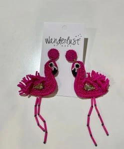 Wanderlust By Abby NEW Flamingo Earrings