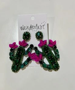 Wanderlust By Abby Cactus Earrings NEW