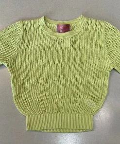 Wanderlust By Abby Cropped Short Sleeve Sweater