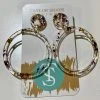 Taylor Shaye LSU Confetti Round Drop Earrings NEW