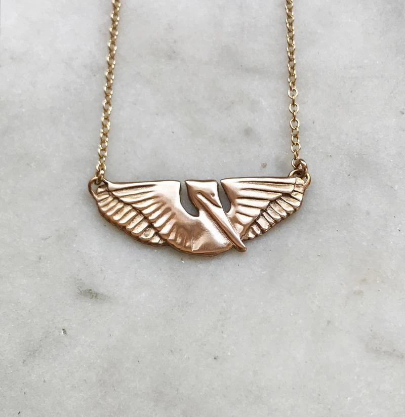 Mimosa Handcrafted NEW Mimosa Small Pelican Necklace 3 Mimosa Handcrafted NEW Mimosa Small Pelican Necklace