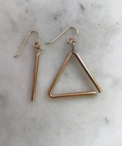 Mimosa Handcrafted Mimosa Triangle Earrings