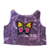 Queen Of Sparkles QOS Sequin Butterfly Tank NEW