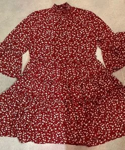 Wanderlust By Abby Red Floral Ruffle Dress