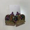 Wanderlust By Abby NEW Mardi Gras Crown Earrings