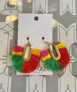 Wanderlust By Abby NEW Colorful Fray Earrings