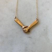 Mimosa Handcrafted Mimosa Hand In Hand Necklace