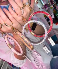 Wanderlust By Abby Glitter Star Key Ring Bracelets NEW