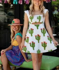 Wanderlust By Abby NEW QOS Fuzzy Cactus Dress