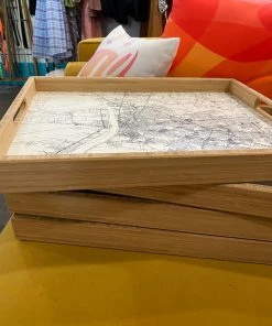 Wanderlust By Abby NEW Baton Rouge Map Wooden Tray