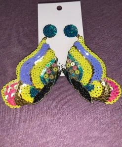 Wanderlust By Abby Multi Color Butterfly Earrings NEW