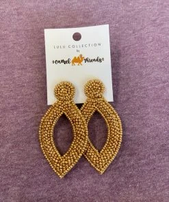 Wanderlust By Abby Gold Beaded Earrings