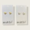 Wanderlust By Abby NEW Simple Heart Studs