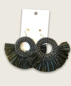 Wanderlust By Abby Straw Fringe Hoops
