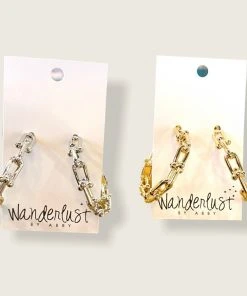 Wanderlust By Abby Chain Link Hoops