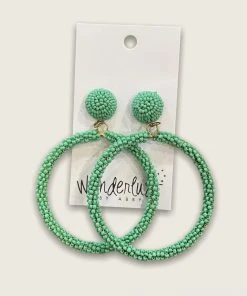 Wanderlust By Abby Beaded Hoops NEW