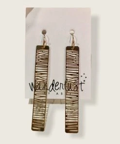 Wanderlust By Abby Gold Dangle Earrings NEW