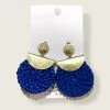 Wanderlust By Abby NEW Royal Blue Woven Earrings