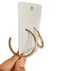 Wanderlust By Abby Textured Gold Hoops