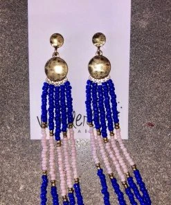 Wanderlust By Abby NEW Blue And Pink Beaded Dangle