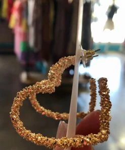 Wanderlust By Abby Chunky Gold Heart Hoop