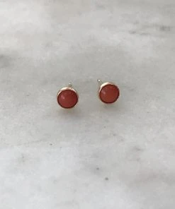 Mimosa Handcrafted Mimosa Coral Studs