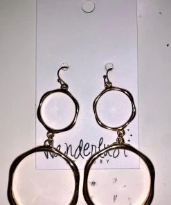 Wanderlust By Abby Double Circle Dangle Earrings