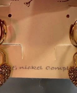 Wanderlust By Abby Heart Lock Mini Hoop NEW