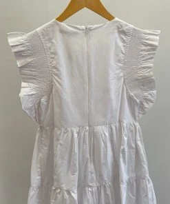 Wanderlust By Abby NEW White Ruffled Babydoll Mini Dress