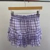 Wanderlust By Abby Lilac Gingham Print Shorts NEW