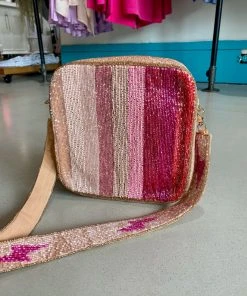 Wanderlust By Abby Pink Lightning Beaded Purse NEW