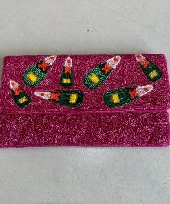 Wanderlust By Abby Champagne Beaded Purse NEW