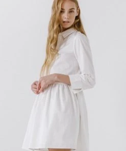 Wanderlust By Abby White Shirt Mini Dress NEW