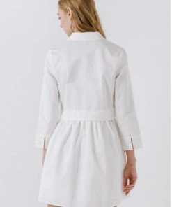 Wanderlust By Abby White Shirt Mini Dress NEW