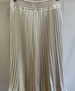 Wanderlust By Abby Ivory Pleated Satin Skirt NEW