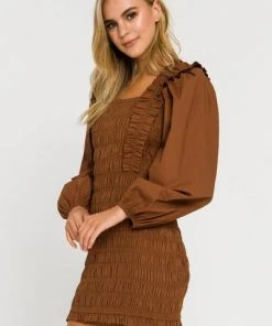 Wanderlust By Abby Smocking Detail Mini Dress