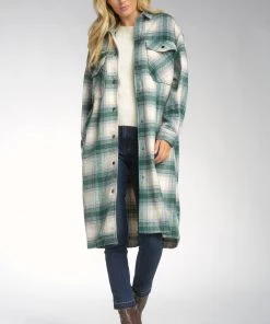 Wanderlust By Abby NEW Long Plaid Jacket