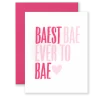 Lion Heart Prints Best Bae Greeting Card NEW