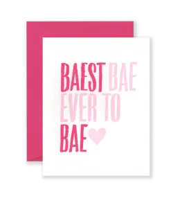 Lion Heart Prints Best Bae Greeting Card NEW