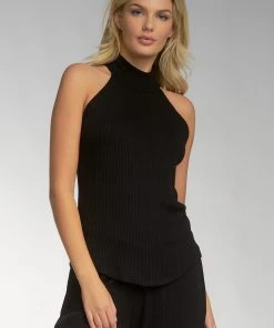 Wanderlust By Abby NEW Mock Neck Sleeveless Top