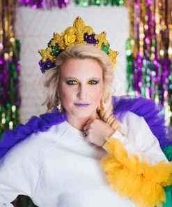 Wanderlust By Abby Fleur De Lis Mardi Gras Headpiece