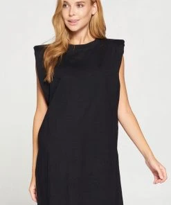 Wanderlust By Abby NEW Short Sleeve Padded Dress