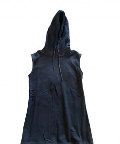 Queen Of Sparkles NEW QOS Black Bead Fringe Hoodie Dress