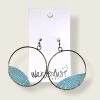 Wanderlust By Abby Circle Earring With Turquoise Beads