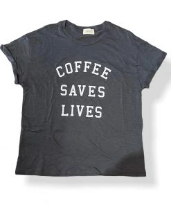 Wanderlust By Abby Coffee Saves Lives Tee NEW