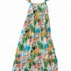 Wanderlust By Abby Botanical Print Ruffle Dress NEW 1 Wanderlust By Abby Botanical Print Ruffle Dress NEW