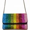 Wanderlust By Abby Rainbow Stripe Beaded Bag