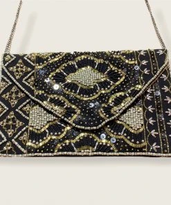 Wanderlust By Abby Black Beaded Purse