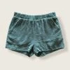 Wanderlust By Abby NEW Teal Gauze Elastic Shorts
